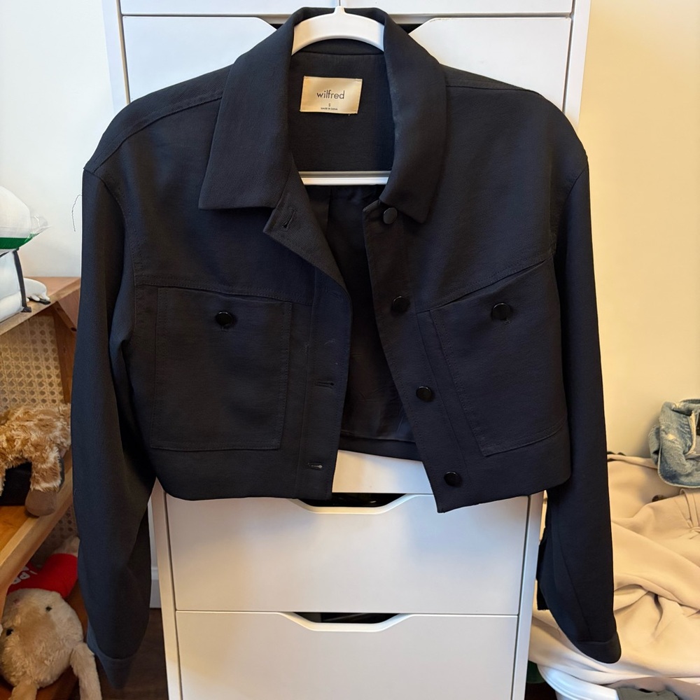 Wilfred Black Cropped Jean Jacket